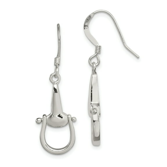 Primal Silver Sterling Silver Polished Stirrup Dangle Earrings