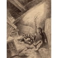 thumbnail image 2 of Henrique Alvim Corrêa 19x24 Black Ornate Framed Double Matted Museum Art Print Titled: Handler Grabbing Human (1906), 2 of 5