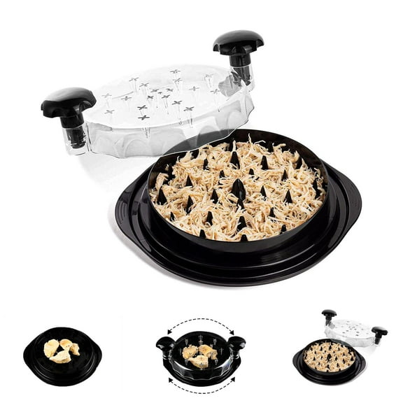 Chicken Shredder 10.8" Visible Chicken Breast Shredder Tool Twist | Large Meat Shredder Machine | Dishwasher Safe Non-Skid Ergonomic Handle| Heat Resistant BPA Free (Black)