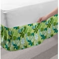 thumbnail image 2 of Succulent Bed Skirt, Cactus Foliage Along House Plants Essence Blooms Fragrance Wildlife, Elastic Bedskirt Dust Ruffle Wrap Around for Bedding Decor, 4 Sizes, Green and Turquoise, by Ambesonne, 2 of 2
