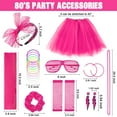 thumbnail image 6 of Loritta 80s Costumes for Women Fancy Outfit Accessories Set with Fishnet Gloves Leg Warmers Tutu Skirts for Theme Party, 6 of 6