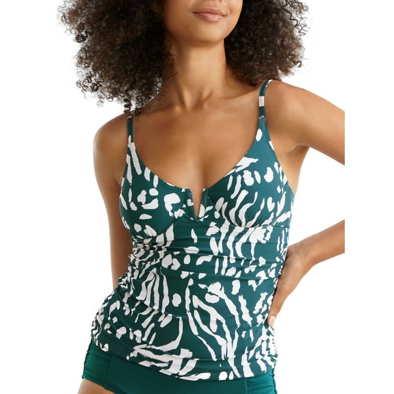 Jungle Fever V-Wire Underwire Tankini Top Swimsuit