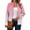 Pink, variant on Women's Zip Up Jackets Fashion Gradient Color Crewneck Sweatshirt Zip Pocket Fall Winter Coats Loose Casual Long Sleeve Outwears Womens Tops