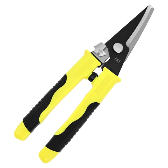 Multifunctional Aviation Tin Snips 8 Inch Practical Straight/Offset Metal Cutter Tool with Safety Lock Metal Cutting Shears for Aluminum Cardboard