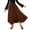 BB-01-Brown, variant on QATAINLAV Business Skirts for Women Casual Elastic High Waisted Pleated Midi Skirts Solid Color Satin Flowy Swing Long Skirts Green M