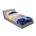 thumbnail image 2 of Ambesonne Scenery Fitted Sheet & Pillow Sham Set, Morning Rainbow Colors, Twinxl, Blue Purple, 2 of 2