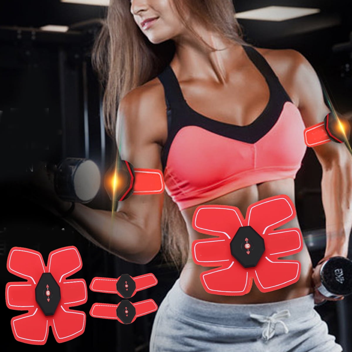 4X Ultimate ABS Simulator EMS Training Body Abdominal Muscle HIP Exerciser Arms 