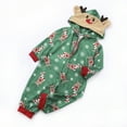 thumbnail image 3 of GRNSHTS Family Matching Pajamas Set Christmas Reindeer Hooded Onesies Zipper Romper Holiday Sleepwear, 3 of 8