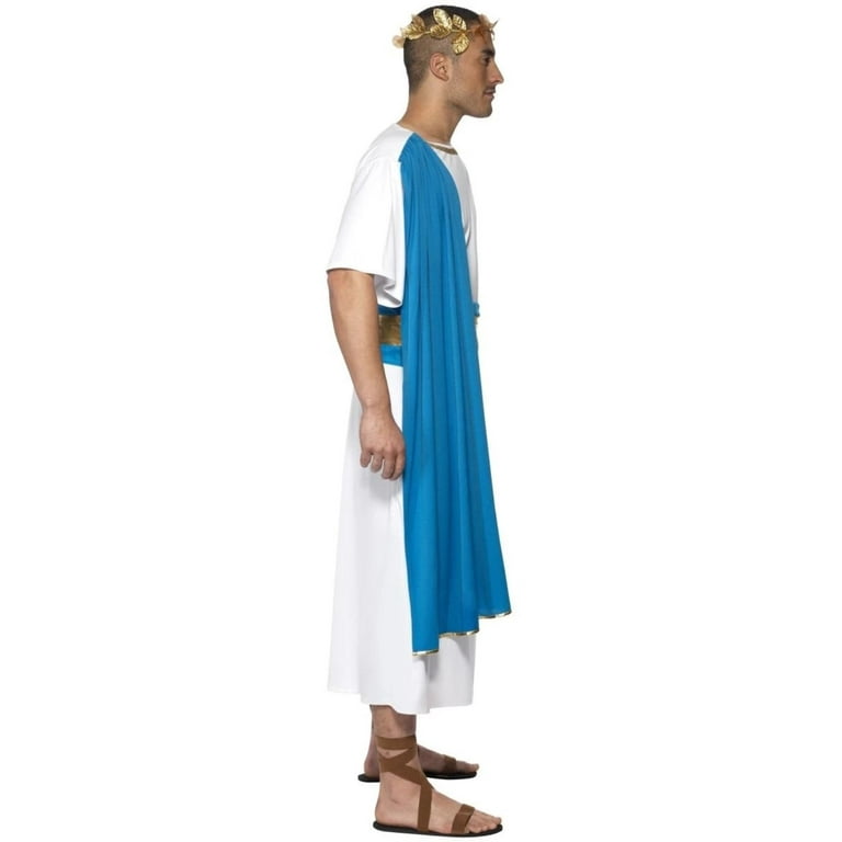Roman Senator Costume Adult White Blue Roman Senator Costume Adult White Blue