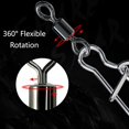 thumbnail image 3 of ORUYROP 50 Pcs Fishing Barrel Swivel with Safety Snap Interlock Snaps, Stainless Steel Solid Fishing Swivel Snaps for Quick Connecter Fishing Rig Accessories, 3 of 7