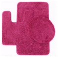 thumbnail image 4 of Gorgeous Home LINEN Pink Chenille Bath Rugs, 19" x 30" / 18" x 18" / 19" x 19", Anti-Slip (3 Count), 4 of 4