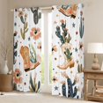thumbnail image 2 of Feelyou Cactus Floral Curtains Pack of 2 (42x84 Each), Cowgirl Cowboy Curtains Blackout, 2 of 6