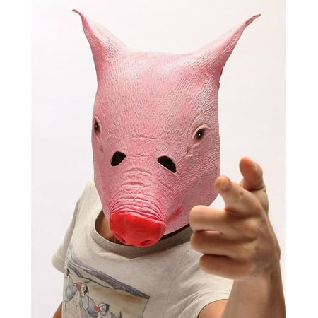 Funny Creepy Pig Head Mask Cosplay Animal Halloween Costume Comedy Theater Prop by
