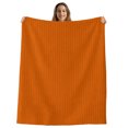 thumbnail image 2 of Burnt Orange Fleece Throw Blanket for Couch, Country Modern Farmhouse Solid Fall Orange Microfiber Flannel Blanket for All Season, Lightweight Soft Throw Blankets for Women, Girls, Adults, 50"x80", 2 of 9