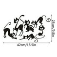 thumbnail image 3 of 1 Pcs Halloween Black Cat Wall Sticker for Men and Women Room Bedroom Classroom Car Window Cute Stickers Waterproof Large Vinyl Decals Home Accessories Party Decorations(black), 3 of 7