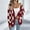 Wine, variant on LOVZFMLL Cardigan for Women's Contrasting Plaid Blouses Round Neck Pullover Fashionable Sweater Cardigan