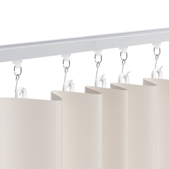 Miumaeov 3-6ft Curtain Track Curtain Ceiling Mount Track Kit Room Divider Curtain Rails for Track System with Hooks Connectors Endcaps Brackets for Living Room Bedroom Bathroom White