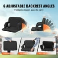 thumbnail image 6 of KFFKFF 2 Pack Portable Stadium Seat Back Support Reclining Bleacher Chair , Folding Padded Cushion Stadium Chair with Hook Pocket Cupholder, 6 of 9