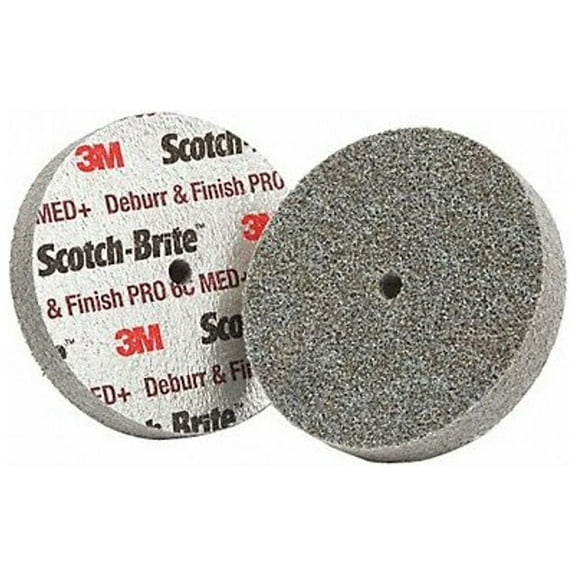 Scotch-Brite Unitized Wheel, 3 in Dia, 1 in W, 1/4 in Arbor Hole 7100053422