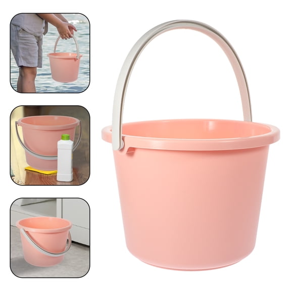 Raindrops Portable Plastic Bucket in Assorted Colors for Home, Bathroom, Outdoor Water Storage and Multi-Purpose Utility Use