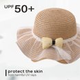 thumbnail image 4 of 50-52 cm circunferencia del sombrero sombrero para el sol para niños sombrero de paja para niñas lindo sombrero para el sol de verano sombrero de playa y conjunto de bolsa de paja, 4 of 6