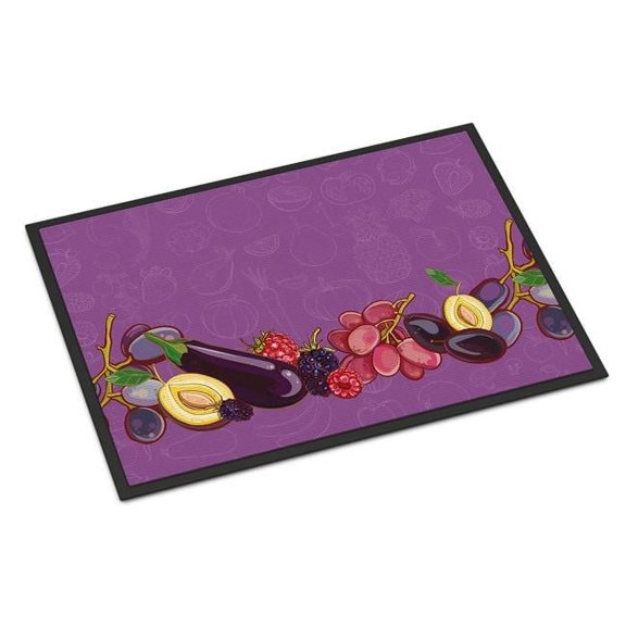 Fruits & Vegetables in Purple Indoor or Outdoor Mat, 24 x 36 in.