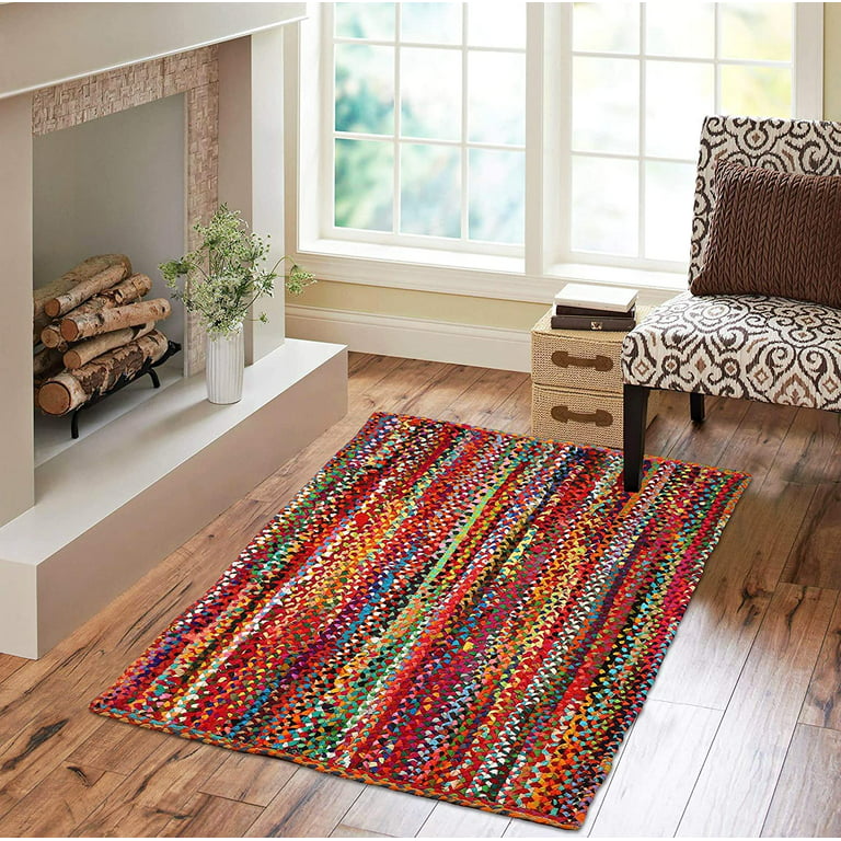 4x6Feet ndian Rectangle Handmade Floor mat Carpet Organic rug
