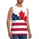 thumbnail image 2 of Balery USA Canada Flag Camisetas sin mangas para hombre, absorbe la humedad y protege contra el mal olor.-Large, 2 of 7