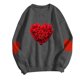 thumbnail image 5 of RKSTN Women's Valentine's Day Sweatshirts Oversized Crewneck Valentines Heart Graphic Print Hoodless Sweatshirt Womens Casual Plus Size Round Neck Loose Comfy Sweatshirt Fall Spring Clothes, 5 of 6