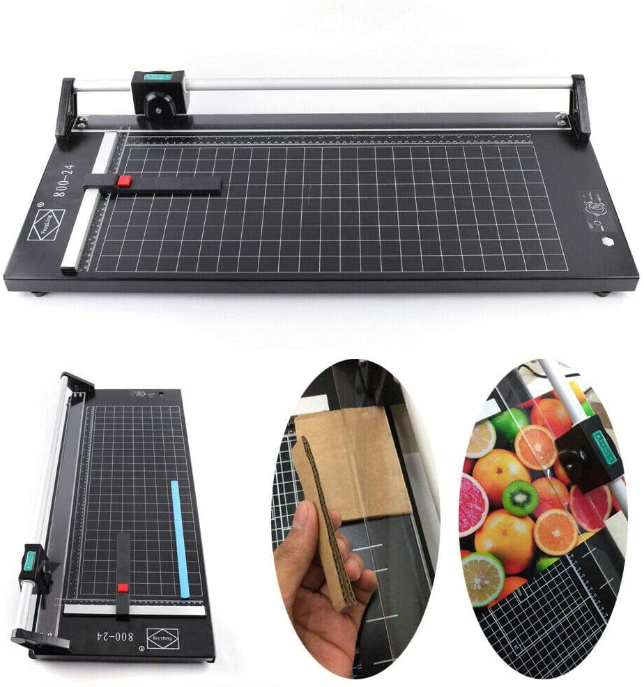 24 Inch Precision Rotary Paper Trimmer Portable Sharp Photo Paper Cutter Machine 