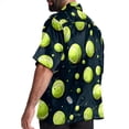 thumbnail image 3 of Tennis Men's Short Sleeve Spread Collar Beach Shirts Casual Printed Button Down Unisex Summer Tops, 3 of 6
