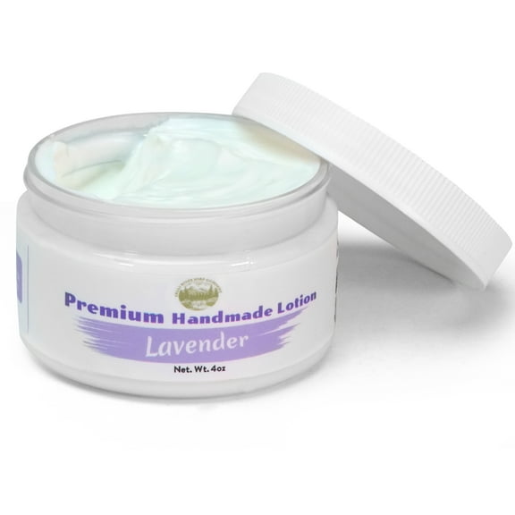 Lavender Lotion in Jar - 4oz Premium Handmade Natural Moisturizing Skin Lotion, Moisturizer For Dry To Very Dry, Sensitive Skin, Deep Moisturizing Cream - Falls River Soap Company