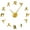 Gold, variant on Karate Taekwondo Silouette Frameless Wall Clock Stickers, DIY Modern Decorative Clocks for Living Room, Bedroom, Office - Easy to Install, Large 3D Clock Design (Silver,27in)