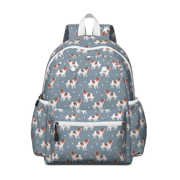 King Charles Cavalier Backpack for School,Cute School Bag,Schoolbag with Adjustable Shoulder Straps & Padded Back,13.4"x11"x4.7"