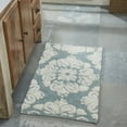 thumbnail image 4 of Better Trends 3 Piece Bathroom Rug Set 100% Cotton Extra Soft Tufted Bath Rug Water Absorbent Non-Slip Bath Mat Machine Washable (Blue) Medallion Collection, 4 of 8