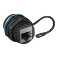 thumbnail image 1 of Acoplador (cople) corto impermeable CAT 6 blindado, para exterior negro, 1 of 2