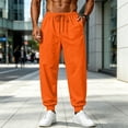 thumbnail image 2 of Domuza Men's Sweatpants Solid Color Loose Wide‑Leg Joggers with Drawstring Elastic Waistband,Casual Workout Gym Daily Wear Sweat Pants, 2 of 5