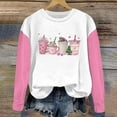 thumbnail image 4 of Lovskoo Christmas Girls Crewneck Oversized Sweatshirt Floral Printed Kids Fashion Long Sleeve Pullover Tops 1-12 Years Pink, 4 of 6