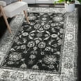 thumbnail image 2 of Luxee Designs Alexandria Bordered Pattern 3x11 Runner Rug for Entryway Indoor Boho Rugs - Black, 2 of 5