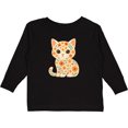 thumbnail image 3 of Inktastic Retro Kitty Cat Flowered Girls Long Sleeve Toddler T-Shirt, 3 of 5