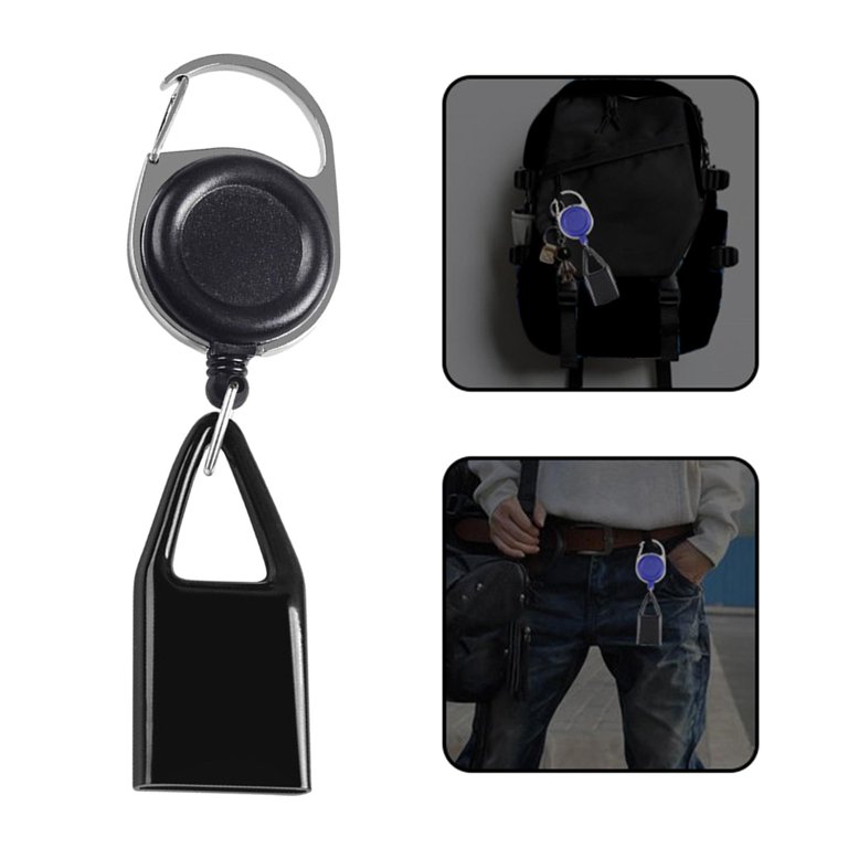 2x Lighter Case with Safety Clip, Retractable Keychain Case, Lighter  Protective Case, Accessory for Elet - Black, Multi 