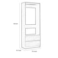 thumbnail image 5 of Benjara Dee Modular Closet System- 1 Metal Hanging Rod & 2 Drawer- Black Finish, 5 of 6