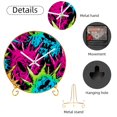 Paw prints Round Printed Wall Clocks with Hooks and Gold Stand Silent
