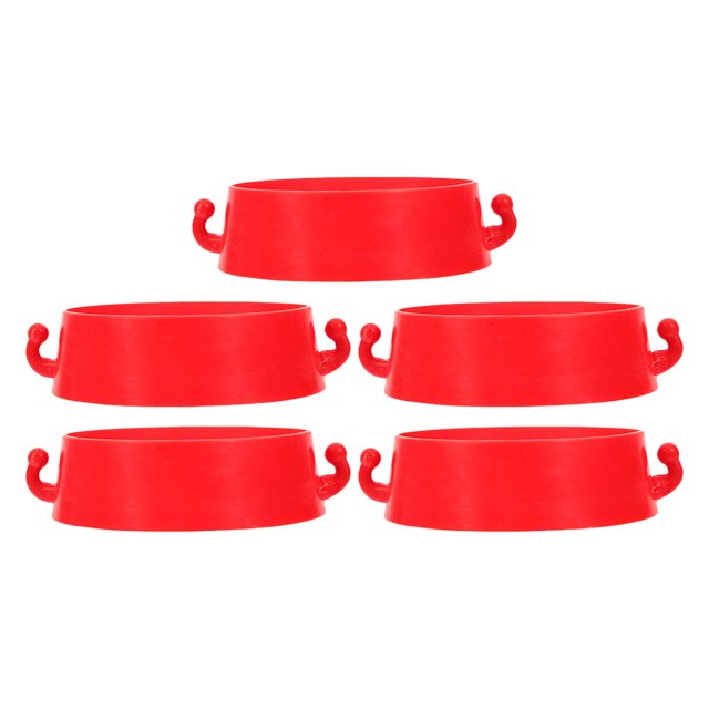Miangastore 5pcs Plastic Traffic Cone Connector Rings Chain Links For Road Safety Driveway Parking Management Construction Site Supplies