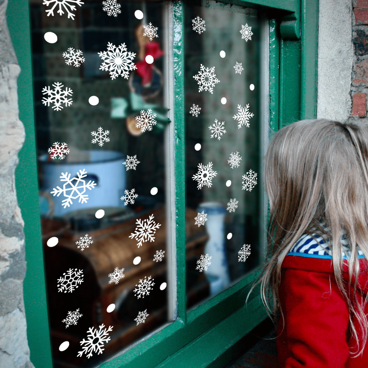 TIMPCV Christmas Window Snowflake Stickers, Window Removable Window