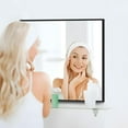 thumbnail image 3 of COFENY Black Bathroom Mirror for Wall, 30x30 Inch Rectangle Mirrors with Metal Frame, Modern Vanity Wall Square Mirror for Bathroom Living Room, Entryway Hangs Horizontal or Vertical, 3 of 8