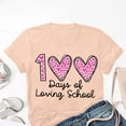 thumbnail image 5 of Delayuji 100 Days of School Shirt Women Teacher Tshirts Happy 100Th Days Shirt Celebration Appreciation Beige Xxxl Polyester,Spandex Short Sleeve Shirts for Women, 5 of 5
