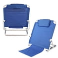 thumbnail image 1 of Dossier d'Invalidité, Pliable Portable en Acier Inoxydable Angle Incliné Réglable Support de Dos pour Lit de Plage pour Personnes Âgées avec Accoudoir pour Lit Sol Voyage, 1 of 7