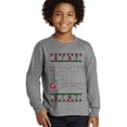 thumbnail image 2 of Wild Bobby Naughty Nice 6 7 Checklist Christmas Sweater | Holiday Youth Longsleeve Shirt, 2 of 5