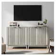 thumbnail image 6 of Modern Fluted Sideboard Buffet Cabinet with 2 Carved Doors & Heavy-Duty Design, Coffee Bar Station, Entryway Storage Cabinet for Living Room, Kitchen, Light Grey, 31.5“ W, 6 of 6